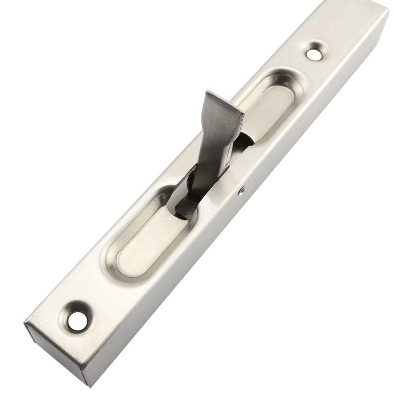 RuiLing 1-Pack 304 Stainless Steel Safty Concealed Slide Bolt Lock,Security Guard Lever Action Door Flush Bolt Latch for Furniture Hardware Fitting Accessories 6 Inch - Image 3